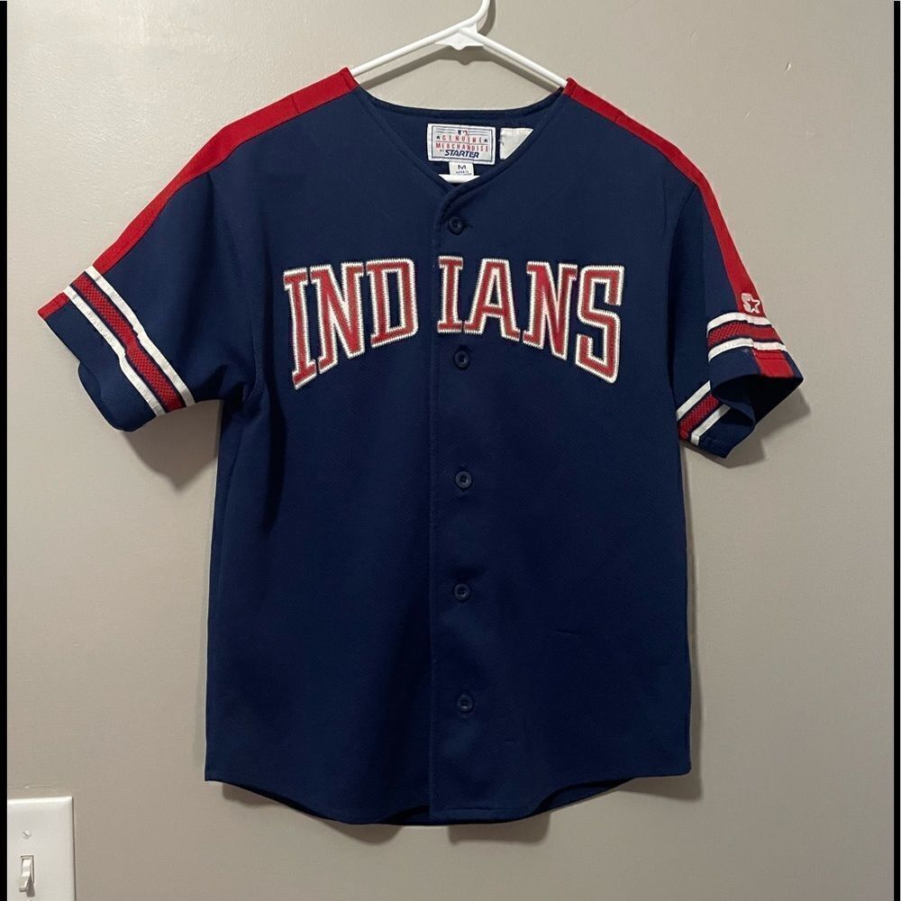 David Justice Cleveland Indians Starter baseball jersey